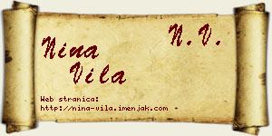 Nina Vila vizit kartica